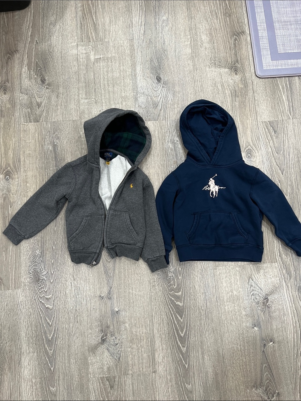 Ralph Lauren Navy Hoodie and Gray Zip-Up Hoodie Set